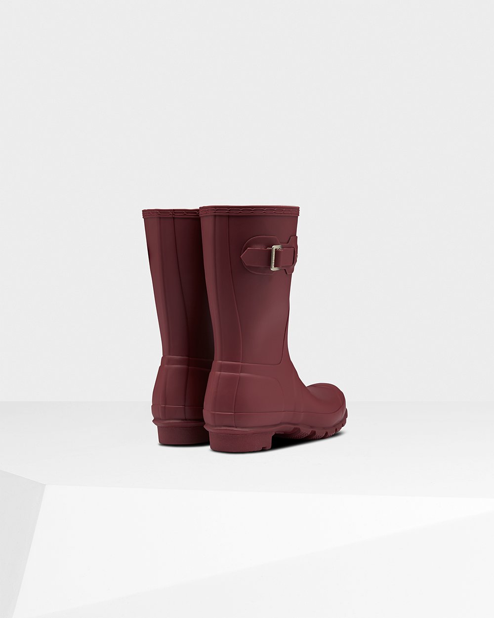 Botas De Cortas Original Hunter Mujer - Grises Rojos - 384970VMS